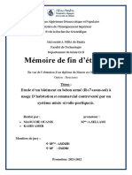 Étude D'un Bâtiment en Béton Armé R+7+sous-Soà Usage D'habitation Et Commercial Contreventé Par Un Système Mixte Voile-Portique.