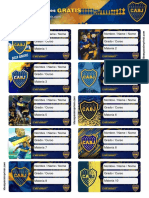 Etiquetas Escolares Boca Juniors Gratis