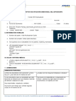 Ficha de Diagnóstico de Situación Emocional Del Estudiante