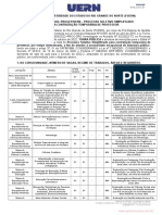 Do Curso/Unidade, Número de Vagas, Regime de Trabalho, Áreas E Requisitos