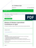 Masters & Masters Spécialisés: Candidature en Ligne: Merci D'avoir Rempli Le Formulaire