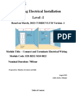 Building Electrical Installation Level - I: Based On March, 2022 CURRICULUM Version - 1