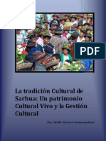 La Tradición Cultural Desarhua: Patrimonio Cultural Vivo y La Gestión Cultural