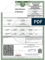 Estados Unidos Mexicanos Acta de Nacimiento: Identificador Electrónico