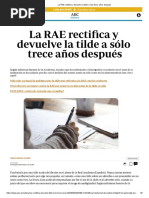 La RAE Rectifica y Devuelve La Tilde A Sólo Trece Años Después