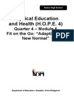 Physical Education and Health (H.O.P.E. 4) : Quarter 4 - Module 6 Fit On The Go: "Adapting The New Normal"