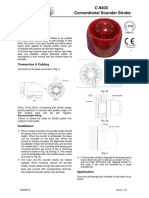 C-9403 Conventional Sounder Strobe Installation and Operation Manual Issue1.13