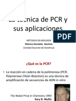 La Técnica de PCR y Sus Aplicaciones: Métodos en Biología (Unidad Docente de Genética)