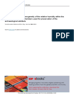 Measurement of The Homogeneity of The Relative Humidity Within The Passive Microclimate Chambers Used For Preservation of The Archaeological Artefacts