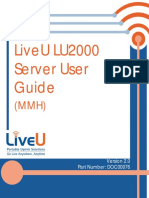 Liveu Lu2000 Server User Guide: Part Number: Doc00076