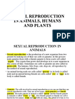 Sexual Reproduction in Animals, Humans and Plants