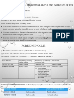 Relationship Between Residential Status and Incidence of Tax