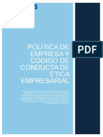 Política de Empresa Y Código de Conducta de Ética Empresarial