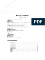 Package Mdatools': R Topics Documented