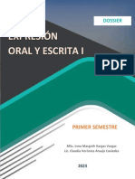 Expresión Oral Y Escrita I: Dossier