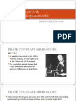 Phase Contrast and Interference Microscope: GROUP 3: ROLL NO: 21-30