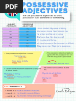 Possessive Adjectives: We Use Possessive Adjectives To Show Possession Over Someone or Something
