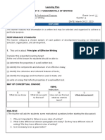 Leanring Plan Unit 4 - Fundamentals of Writing: Explore