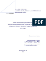 Universidade de São Paulo Faculdade de Filosofia, Ciências e Letras de Ribeirão Preto Departamento de Química