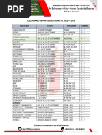 Calendario Deportivo Estudiantil 2022 - 2023: Disciplina Fecha Categoría Género