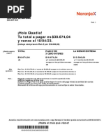 ¡Hola Claudia! Tu Total A Pagar Es $30.674,04 y Vence El 10/04/23