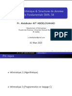 Module: Algorithmique & Structures de Données Licence Fondamentale SMA, S4