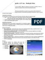 Geografia A 10º Ano - Radiação Solar: 1. Atmosfera