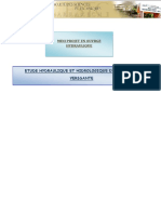 Mini Projet en Ouvrge Hydraulique: Etude Hydraulique Et Hidrologique D'Une Bassin Verssante