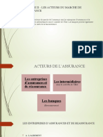 Chapitre Ii - Les Acteurs Du Marche de L'Assurance