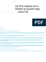 Philippine First Campus News Paper Published at Araullo High School