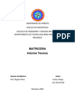 Informe de Matriceria 2