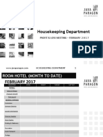 Housekeeping Department: Profit & Loss Meeting - February 2 0 1 7