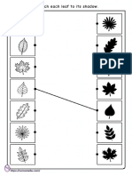 Preschool Worksheets Matching Pictures Shadow