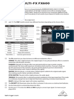 Controls: FX Function PAR 1 Control