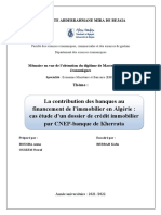 La Contribution Des Banques Au Financement de L'immobilier en Algérie Cas Étude D'un Dossier de Crédit Immobilier Par CN - 1