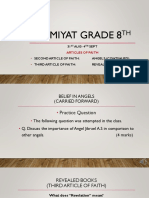 Islamiyat Grade 8: 31 AUG-4 Sept