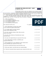 Protocolo de Qualidade de Vida em Voz - QVV: Validado Por Gasparini, Behlau 2005