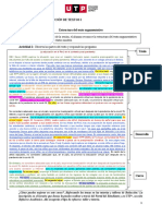 Al Término de La Sesión, El Alumno Reconoce La Estructura Del Texto Argumentativo Analizando Textos Modelo