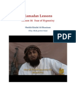 Ramadan Lessons by Sheikh Khalid Al-Husainan (May Allah Protect Him) Lesson 14: Fear of Hypocrisy