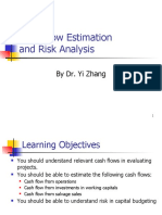 Cash Flow Estimation and Risk Analysis: by Dr. Yi Zhang