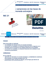 Efectos de Las Variaciones en Las Tasas de Cambio de La Moneda Extranjera NIC 21