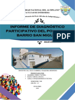 Informe de Diagnóstico Participativo Del Populoso Barrio San Miguel