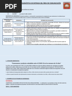 EVALUACION DIAGNOSTICA - Comunicación 1°