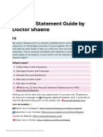 Advanced Personal Statement Guide by Doctor Shaene