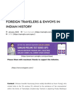 Foreign Travelers & Envoys in Indian History - UPSC IAS