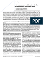 Usages, Distribution Des Connaissances Traditionnelles Et Valeur Économique de Ricinodendron Heudelotii Au Bénin