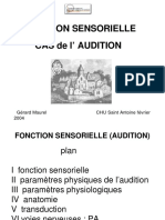 Fonction Sensorielle Cas de L' Audition: Gérard Maurel CHU Saint Antoine Février 2004