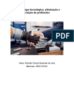 Desemprego Tecnológico, Eliminação e Criação de Profissões: Aluno: Ricardo França Resende de Lima Matrícula: 20201107241