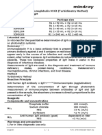 Generic Name: Immunoglobulin M Kit (Turbidimetry Method) Abbreviated Name:Igm Order Information Cat. No. Package Size