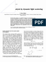 Particle Size Analysis by Dynamic Light Scattering